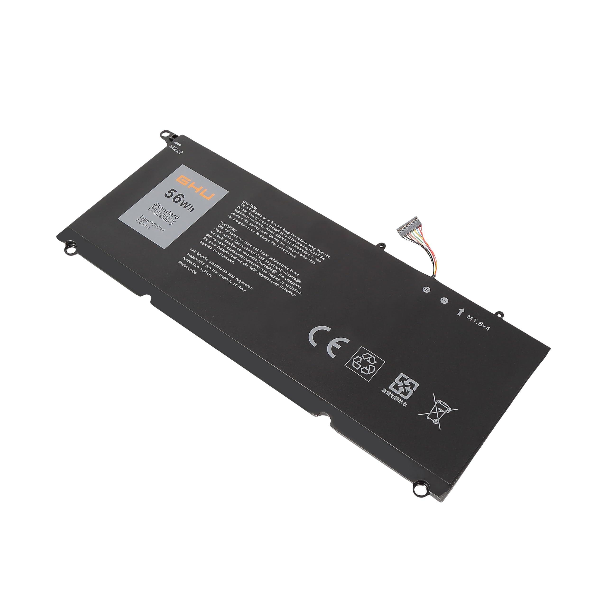 GHU New 56Wh 90V7W 5K9CP Battery Compatible with Dell XPS 13 13D 9343 13-9343, XPS 13 9350 13-9350 XPS13-9350 13D-9343 DIN02 0DRRP 0N7T6 JHXPY DIN02 RWT1R,Li-ion 7.6V 56Wh - Image 5